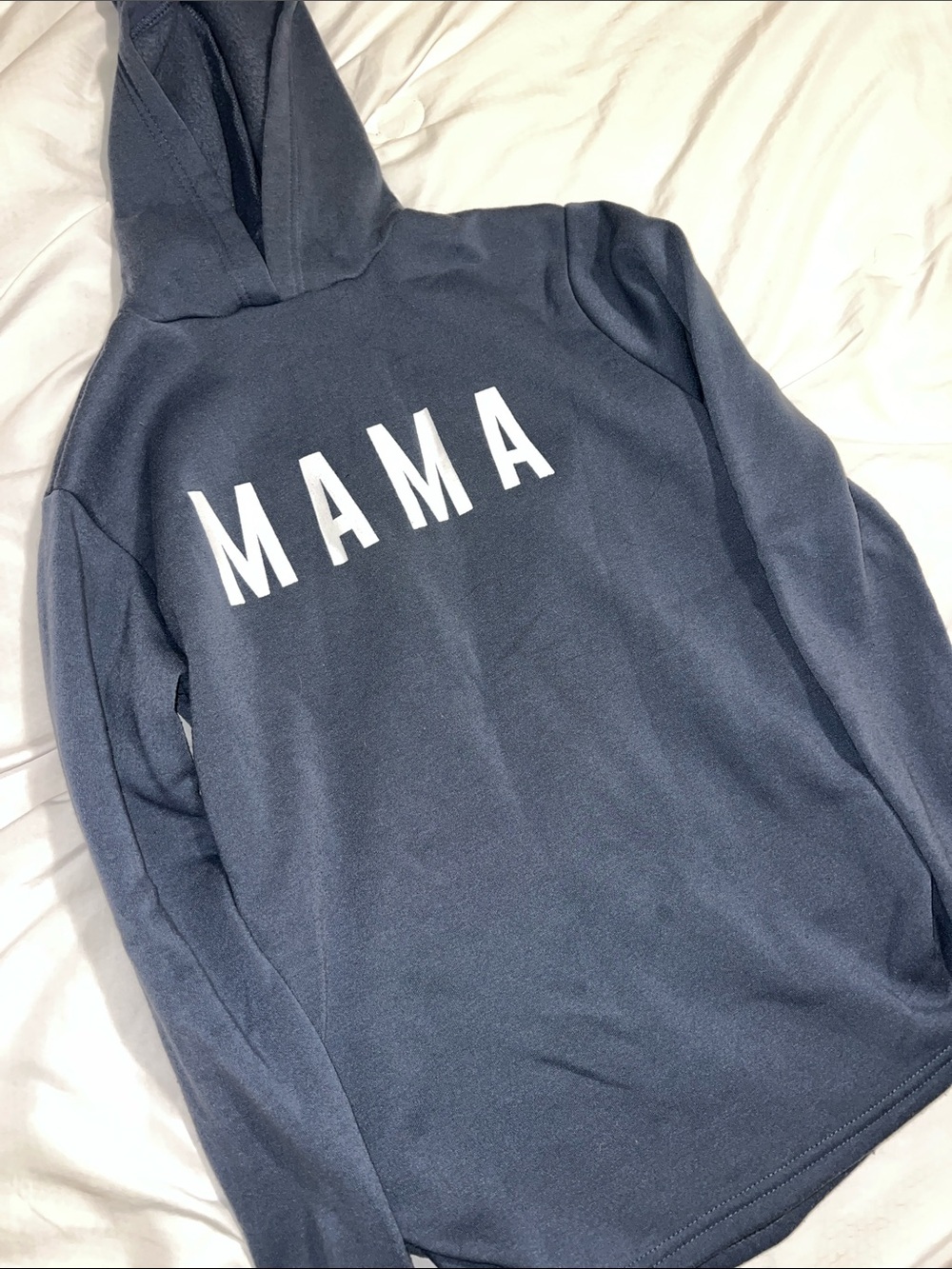 MAMA Hooded Pullover Sweatshirt - Navy with White Lettering